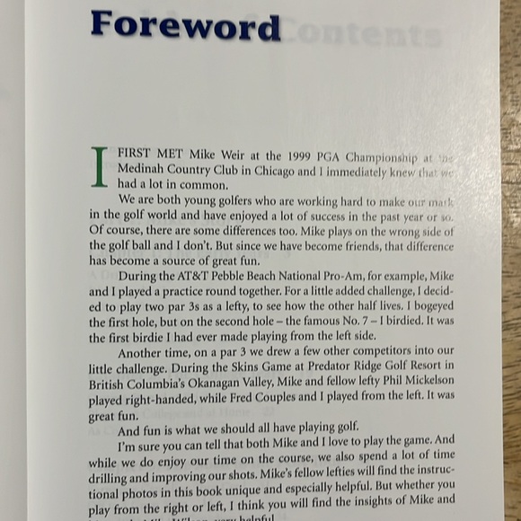 On Course With Mike Weir Insights and Instruction from a Left Hander - Picture 3 of 7